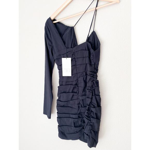 Zara Draped Asymmetric Dress - Picture 8 of 9